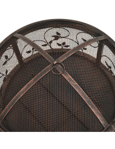 Braciere Rustico con Attizzatoio 67,5 cm XXL in Acciaio