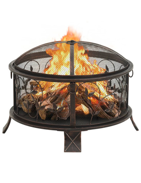 Braciere Rustico con Attizzatoio 67,5 cm XXL in Acciaio