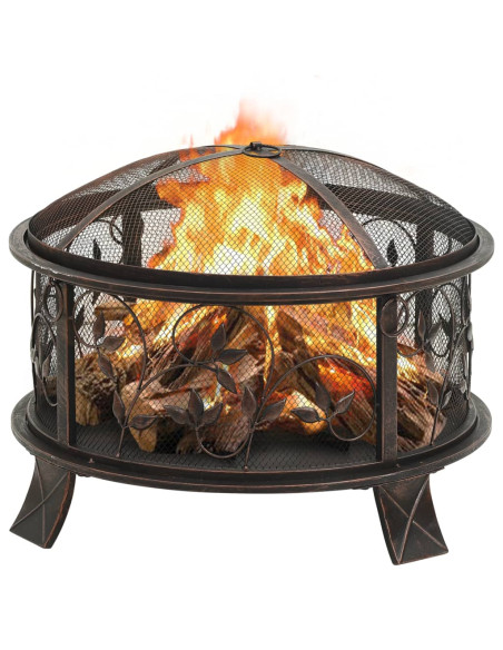 Braciere Rustico con Attizzatoio 67,5 cm XXL in Acciaio