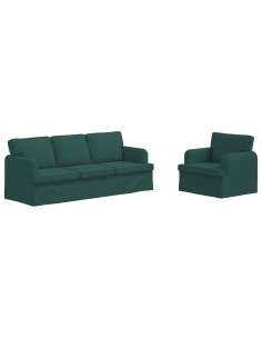 Divano 2 pcs Verde Scuro 2