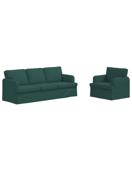 Divano 2 pcs Verde Scuro