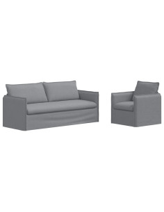 Divano 2 pcs Grigio chiaro 2