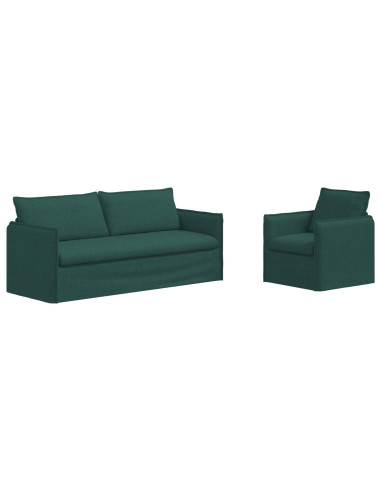 Divano 2 pcs Verde Scuro