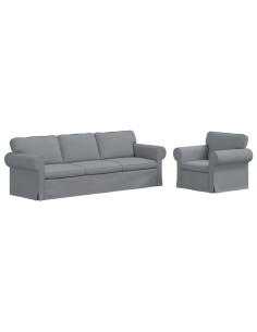 Divano 2 pcs Grigio chiaro 2