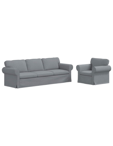 Divano 2 pcs Grigio chiaro