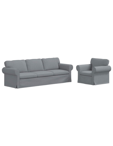 Divano 2 pcs Grigio chiaro