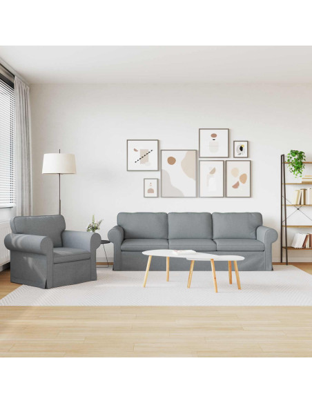 Divano 2 pcs Grigio chiaro