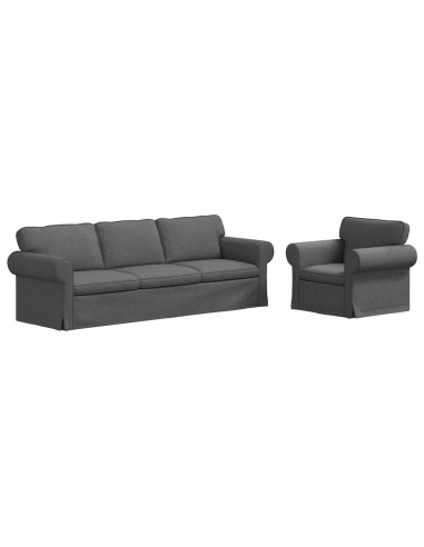 Divano 2 pcs Grigio scuro