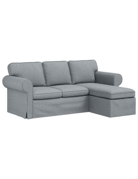 Divano Grigio chiaro 195 x 138 x 80 cm Tessuto