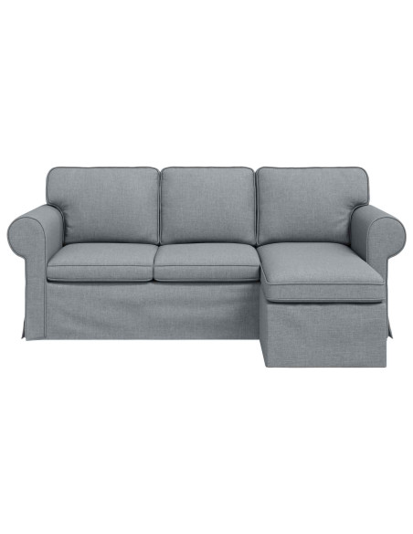 Divano Grigio chiaro 195 x 138 x 80 cm Tessuto