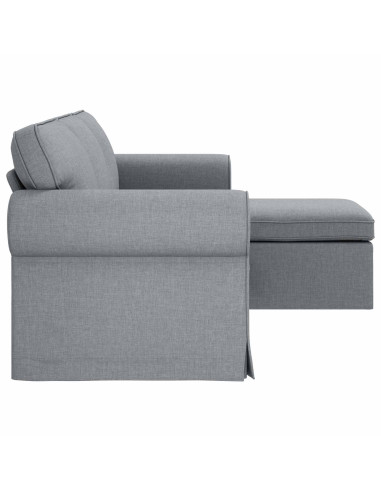 Divano Grigio chiaro 195 x 138 x 80 cm Tessuto