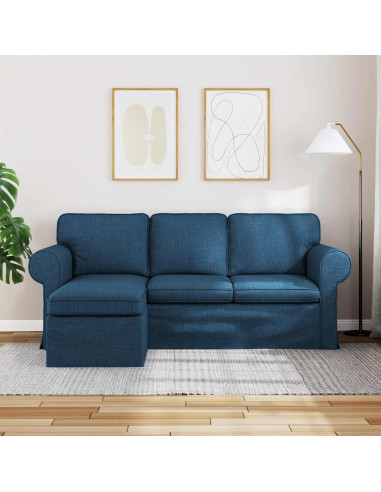 Divano Blu 195 x 138 x 80 cm Tessuto