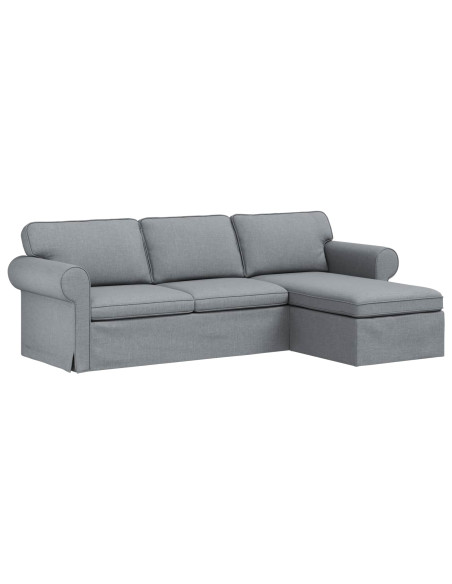 Divano Grigio chiaro 245 x 138 x 80 cm Tessuto
