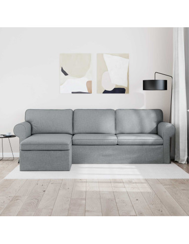 Divano Grigio chiaro 245 x 138 x 80 cm Tessuto