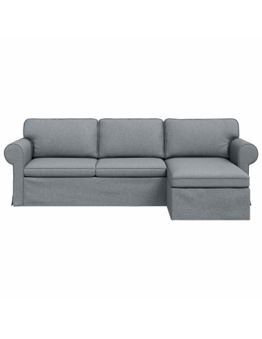 Divano Grigio chiaro 245 x 138 x 80 cm Tessuto