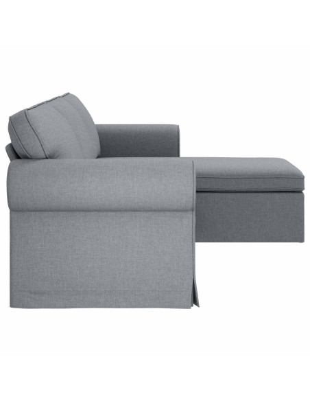 Divano Grigio chiaro 245 x 138 x 80 cm Tessuto