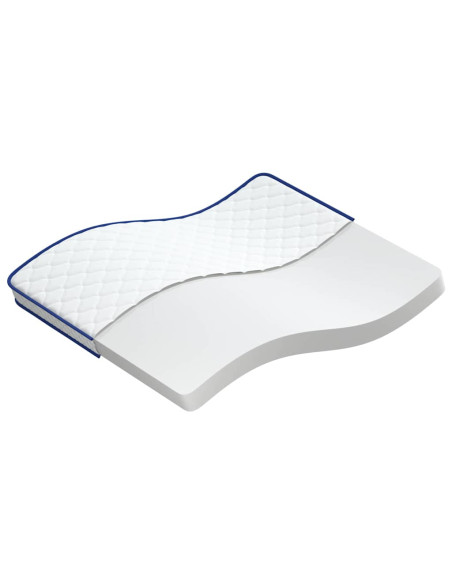 Materasso Bianco 200 x 180 x 17 cm Schiuma PU