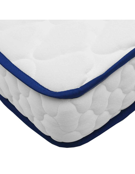 Materasso Bianco 200 x 180 x 17 cm Schiuma PU