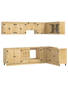 Armadietto con cassetto con porta 10 pcs Miele Pino massello 2