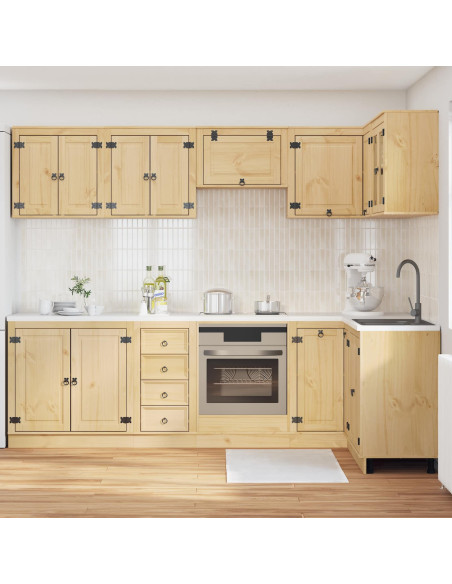 Armadietto con cassetto con porta 10 pcs Miele Pino massello