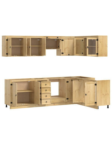 Armadietto con cassetto con porta 10 pcs Miele Pino massello