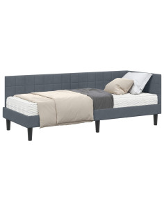 Struttura Letto Angolare con Materasso 2 pcs Grigio Velluto 2