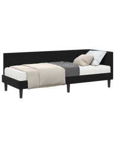 Struttura Letto Angolare con Materasso 2 pcs Nero Velluto 2