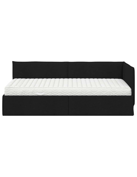 Struttura Letto Angolare con Materasso 2 pcs Verde Velluto