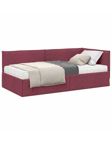 Struttura Letto Angolare con Materasso 2 pcs Grigio Velluto
