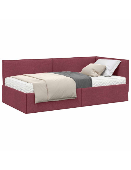Struttura Letto Angolare con Materasso 2 pcs Grigio Velluto