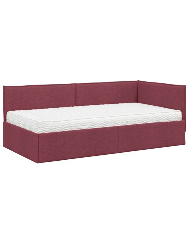 Struttura Letto Angolare con Materasso 2 pcs Grigio Velluto