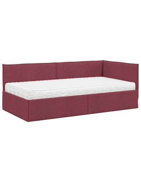 Struttura Letto Angolare con Materasso 2 pcs Grigio Velluto