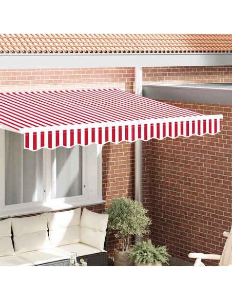Tenda a Braccio Rosso e Bianco 230 x 20 cm Tela
