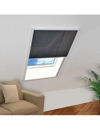 Tenda Antiinsetti Plissettata da Finestra 80 x 160 cm