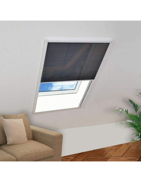 Tenda Antiinsetti Plissettata da Finestra 80 x 160 cm