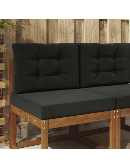 Cuscino per divano da esterno 2 pcs Nero Poliestere