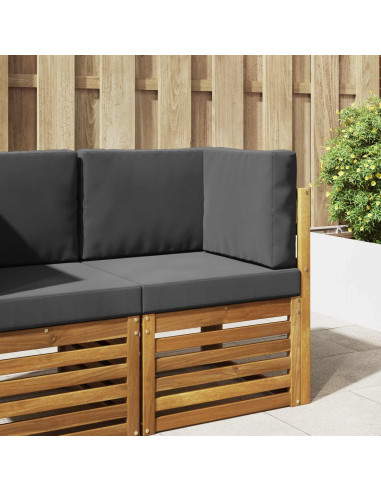 Cuscino per divano da esterno 3 pcs Antracite Poliestere