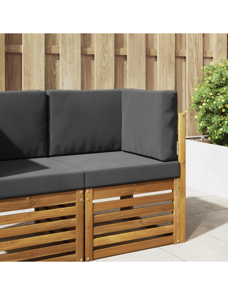 Cuscino per divano da esterno 3 pcs Antracite Poliestere