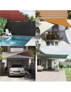 Telo Ombra da Esterno 6 x 6 x 6 m 100% Poliestere Oxford