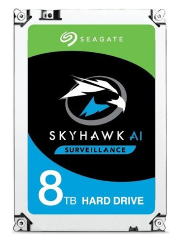 SEAGATE SKYHAWK HARD DISK 8 TB, TECNOLOGIA AI SURVEILLANCE SATA 6GB/S/256MB/7200 RPM