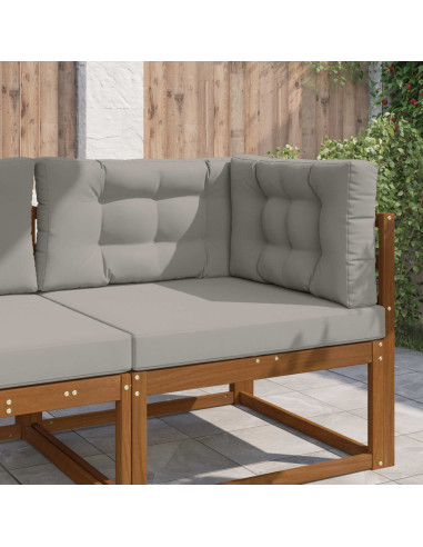 Cuscino per divano da esterno 3 pcs Grigio Poliestere