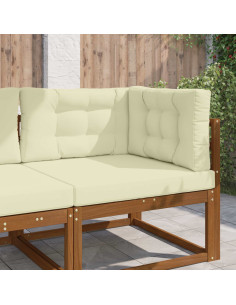 Cuscino per divano da esterno 3 pcs Crema Poliestere