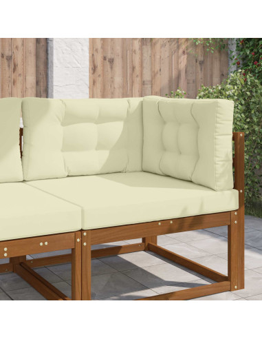 Cuscino per divano da esterno 3 pcs Crema Poliestere