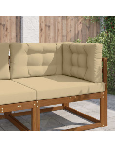 Cuscino per divano da esterno 3 pcs Beige Poliestere