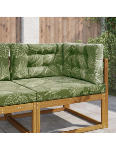 Cuscino per divano da esterno 3 pcs Design a foglia Poliestere