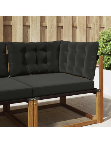 Cuscino per divano da esterno 3 pcs Nero Poliestere