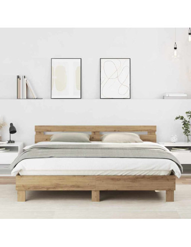 Struttura del letto Rovere artigianale 203 x 185 x 70 cm