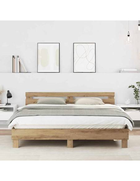 Struttura del letto Rovere artigianale 203 x 185 x 70 cm