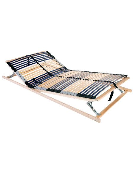 Base a doghe Marrone 140 x 190 cm Legno massello di faggio