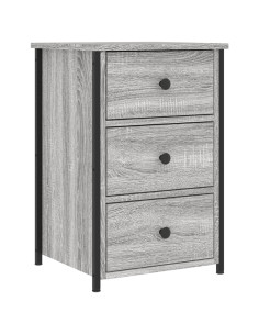 Comodino Grigio Sonoma 40x36x60 cm in Legno Multistrato 2